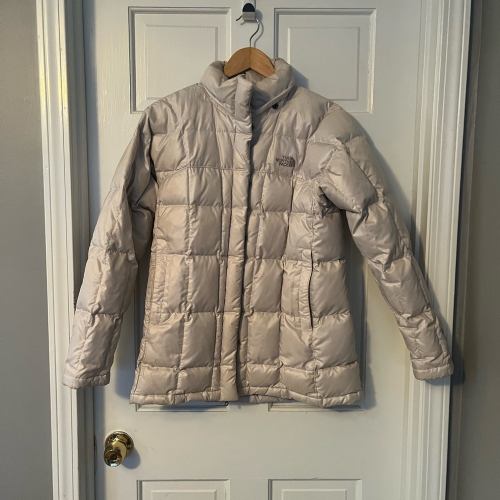 The North Face Women's Puffer Jacket - cream colored
